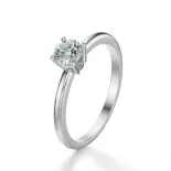 Złoty pierścionek 585 z diamentem białe złoto SBPZ_028